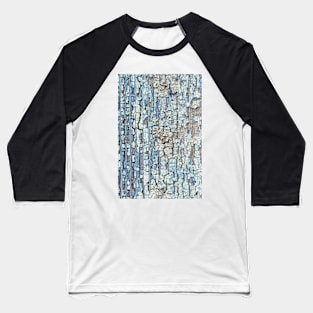 Blue Crackle (weathered paint abstract) Baseball T-Shirt